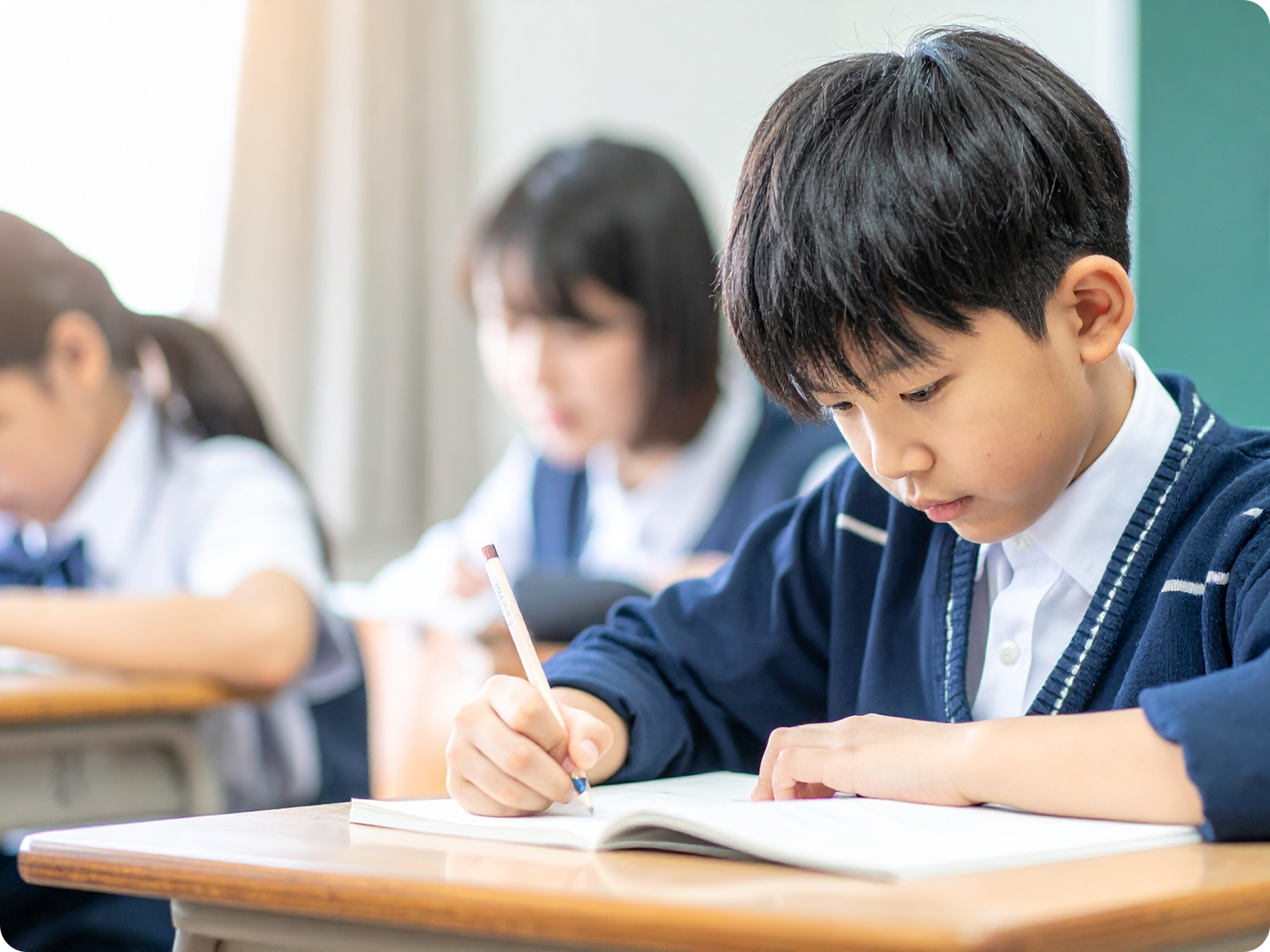 勉強してる学生2